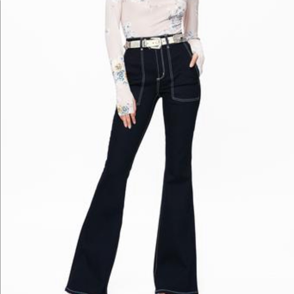 High waisted jeans